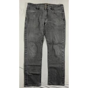 34 Heritage Jeans Mens 36x32 Gray Medium Wash Stretch Logo Straight Leg Outdoor